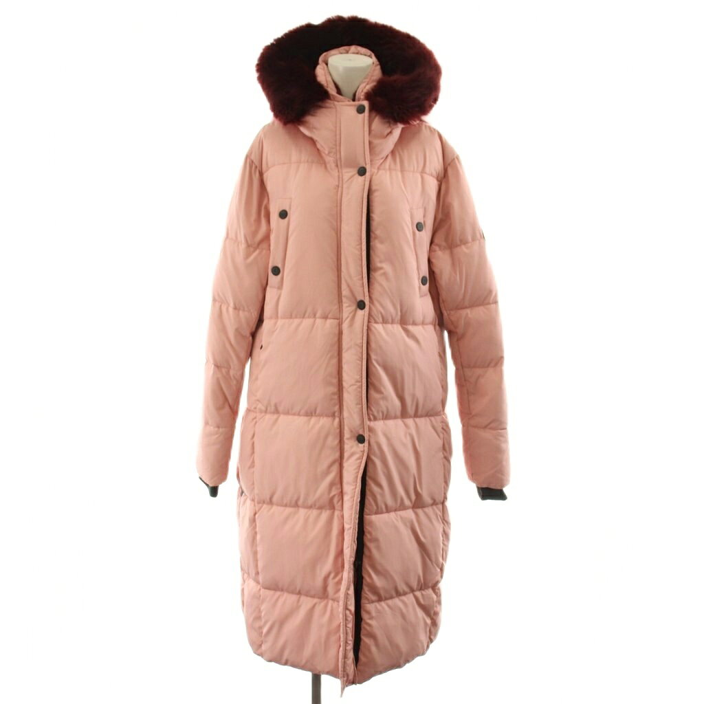 Rakuten - 【中古】未使用品 デシグアル Desigual パッド入り長オーバーコート 中綿 フード ファー アウター L ピンク 20WWEW38 /AN16 ■MA レディース 【ベクトル 古着】 260217