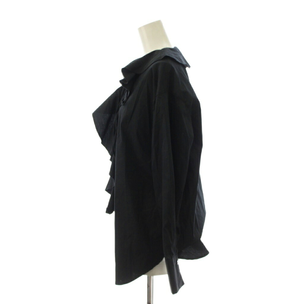 【中古】ロペピクニック ROPE Picnic シャツ ブラウス 38 黒 長袖 フリル Vネック /JP レディース 【ベクトル 古着】 260218 vectorpremium-18914544 ブランド古着ベクトルプレミアム店 サンプル画像2
