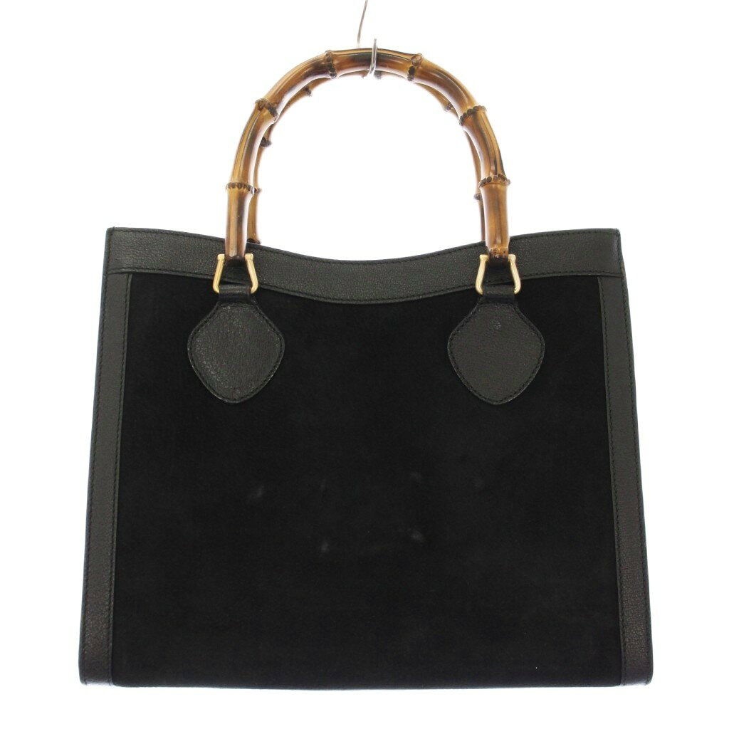 樂天商城 - 【中古】グッチ GUCCI バンブー ハンドバッグ スエード レザー 切替 黒 ブラック 002 1186 0260 /BB ■OH レディース 【ベクトル 古着】 260220