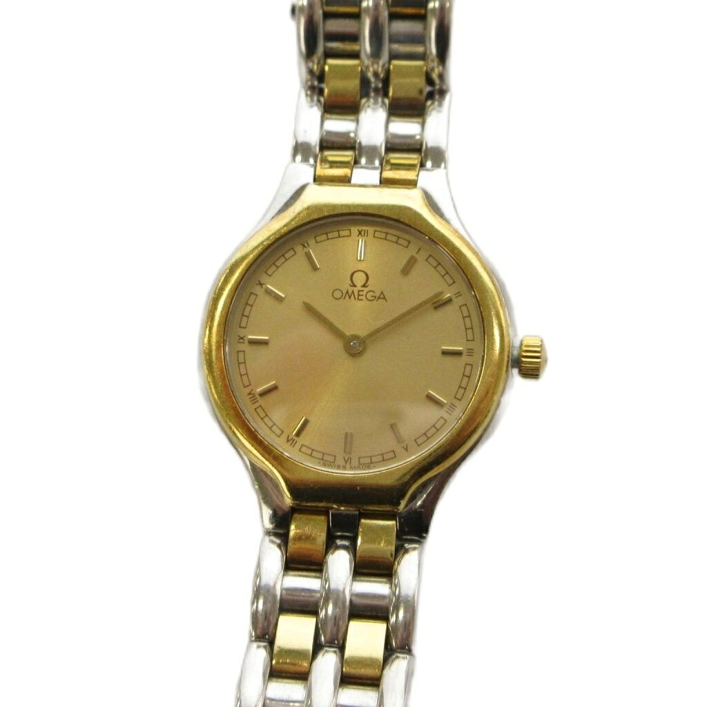 【中古】オメガ OMEGA デビル シンボル 腕時計 アナログ 2針 クォーツ ゴールド色 6101 ...
