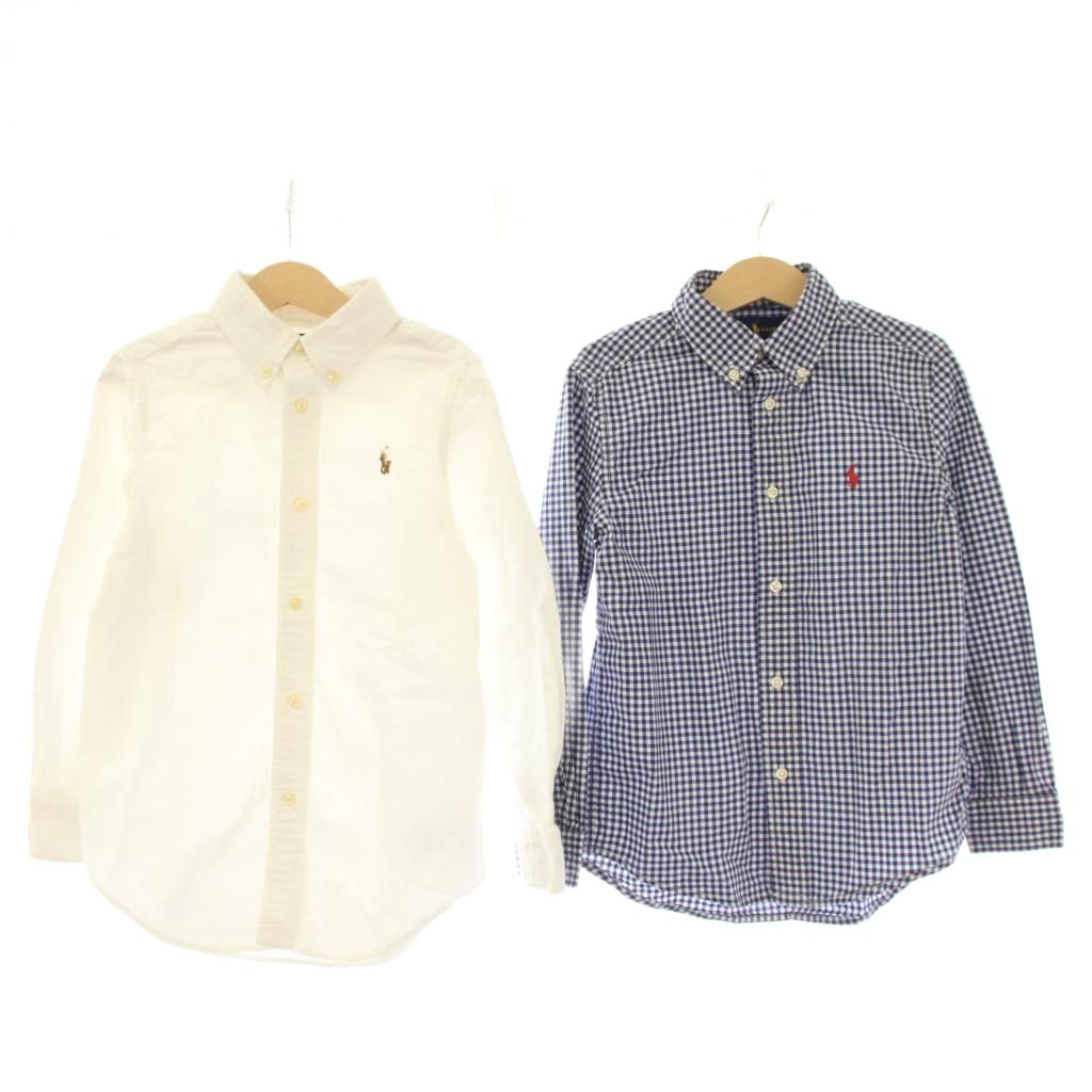 【中古】ラルフローレン RALPH LAUREN 子ども服 2点セット ボタンダウンシャツ カジュアルシャツ 6 120/60 白 ホワイト 青 ブルー 長袖 無地 チェック スモールポニー /HN キッズ 【ベクトル 古着】 260218ブランドラルフローレン RALPH LAUREN表記サイズ6 120/60実寸サイズ肩幅：29cm　身幅：35cm　着丈：52cm　袖丈：40cm　チェックシャツ　肩幅 約28cm　身幅 約32cm　着丈 約50cm　袖丈 約40cm　素材綿 装飾部分を除く色白 ホワイト 青 ブルー 状態白いシャツの袖口に汚れがございますが、その他に目立ったダメージはなく、問題なくご使用いただける商品です。 ※あくまでも中古品ですので掲載写真や記載内容をご確認いただき、ご理解の上ご購入ください。備考代理店 ラルフローレン（株）商品のお問い合わせの回答を休止しております。＊各商品ページの商品詳細等をご確認の上ご購入ください。【中古】ラルフローレン RALPH LAUREN 子ども服 2点セット ボタンダウンシャツ カジュアルシャツ 6 120/60 白 ホワイト 青 ブルー 長袖 無地 チェック スモールポニー /HN キッズ 【ベクトル 古着】 260218状態ランク　”AB”詳細については、下記および「状態ランクについて」ページをご覧ください。未使用・新品の商品ほぼ新品同様の商品使用感が少なく、かなり状態の良い商品使用感はあるが、傷や汚れの少ない商品使用感の他、傷や汚れが見られる商品かなり大きな傷みがある難あり商品※S〜CランクはUSED品となりますので、使用感をご理解の上でご入札下さい。状態ランクについてinformationブランドラルフローレン RALPH LAUREN表記サイズ6 120/60実寸サイズ肩幅：29cm　身幅：35cm　着丈：52cm　袖丈：40cm　チェックシャツ　肩幅 約28cm　身幅 約32cm　着丈 約50cm　袖丈 約40cm　素材綿 装飾部分を除く色白 ホワイト 青 ブルー 状態白いシャツの袖口に汚れがございますが、その他に目立ったダメージはなく、問題なくご使用いただける商品です。 ※あくまでも中古品ですので掲載写真や記載内容をご確認いただき、ご理解の上ご購入ください。備考代理店 ラルフローレン（株）商品のお問い合わせの回答を休止しております。＊各商品ページの商品詳細等をご確認の上ご購入ください。本商品は一点物です他サイトや店舗にて販売している商品です。多少のお時間差にて欠品になることもございます。予めご了承頂ますようお願い致します。ベクトル・サイズガイドはこちらこの商品と同じブランドの商品を見る