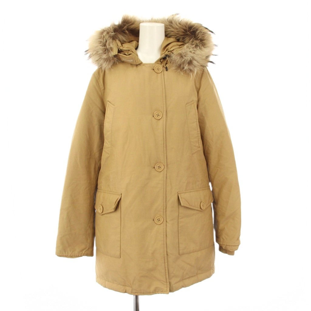 Coat - 【中古】ウールリッチ WOOLRICH ARCTIC PARKA ダウンジャケット フーディ ラクーンファー M ベージュ QC-008851 /KH レディース 【ベクトル 古着】 260221