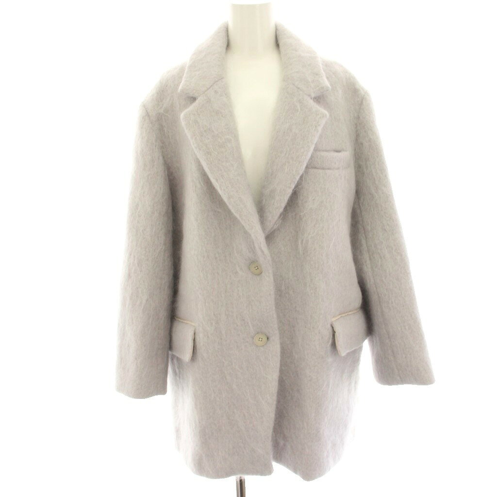 ドレスレイブ DRESSLAVE チェスターコート ウール モヘヤ混 ロング 38 グレー /HN レディース  260224