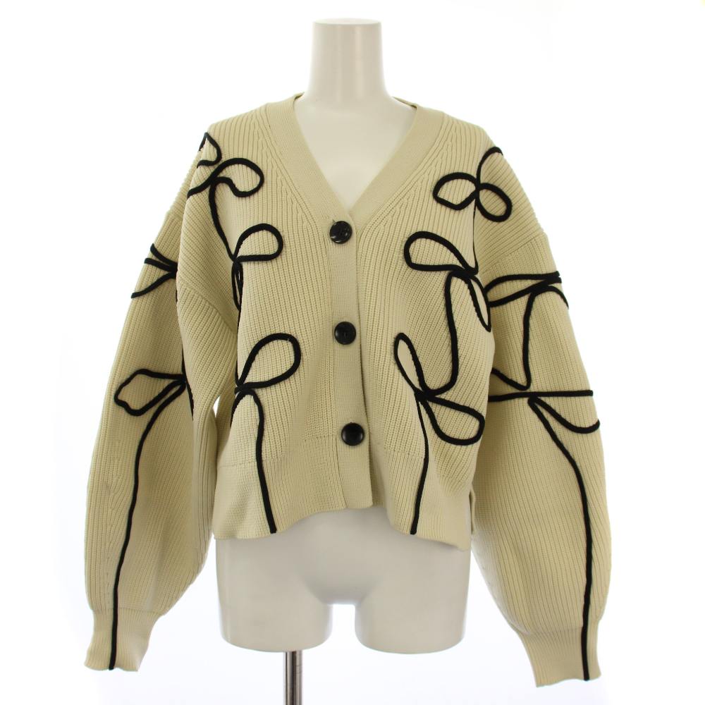 Other - 【中古】アダムエロペ Adam et Rope' 24AW ラインニットカーディガン 長袖 F アイボリー GAK-24060-B /BM レディース 【ベクトル 古着】 260225