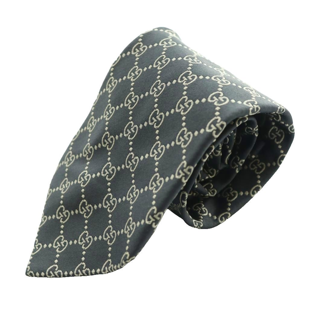 樂天商城 - 【中古】グッチ GUCCI GGパターンネクタイ レギュラータイ 柄 シルク 紺 ネイビー オフホワイト /SS ■OS ■OH メンズ 【ベクトル 古着】 260306
