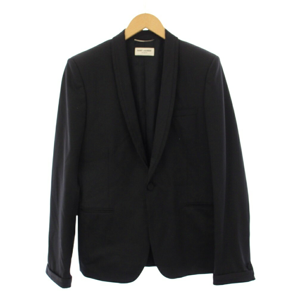 Jumper, Blouson - 【中古】サンローラン パリ SAINT LAURENT PARIS ショールカラージャケット 黒 /KH メンズ 【ベクトル 古着】 260228