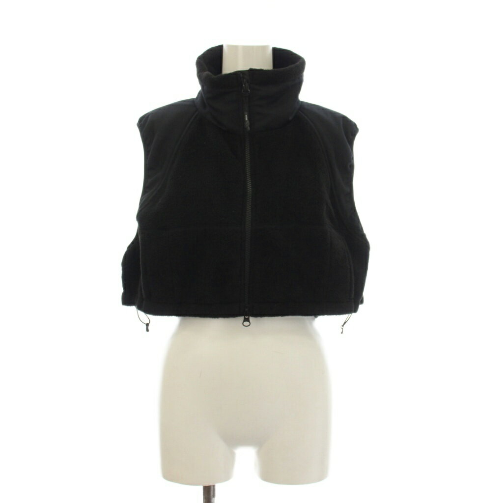 【中古】ハイク HYKE FLEECE CROPPED VEST フリースクロップドベスト ジップアップ OSFA 黒 232-17411 /KH レディース 【ベクトル 古着】 260226