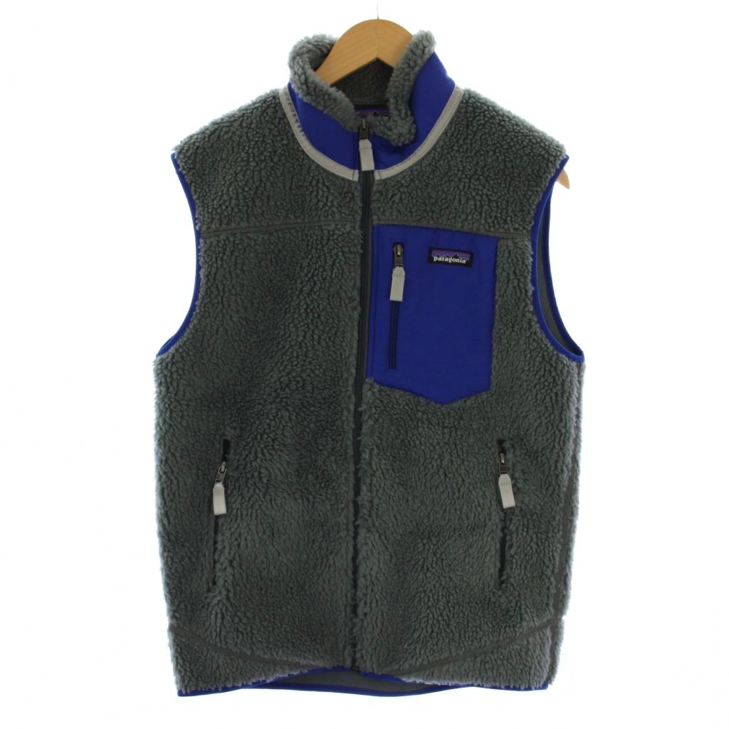 【中古】未使用品 パタゴニア Patagonia クラシック・レトロX・ベスト ジャケット ジップアップ M グレー 青 23048 /BM メンズ 【ベク..