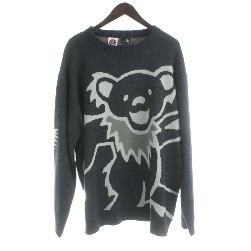 【中古】ゴースローキャラバン go slow caravan × GRATEFUL DEAD x gsc DANCING BEAR IMPACT ジャガードニットリラックスセーター 5 グレー /AP メンズ 【ベクトル 古着】 260302