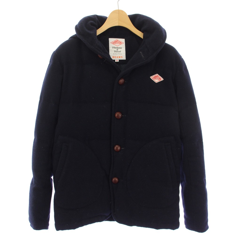 Jumper, Blouson - 【中古】ダントン DANTON BEAMS ウールモッサダウンジャケット アウター 36 紺 16A-FA-001 /TK メンズ 【ベクトル 古着】 260312