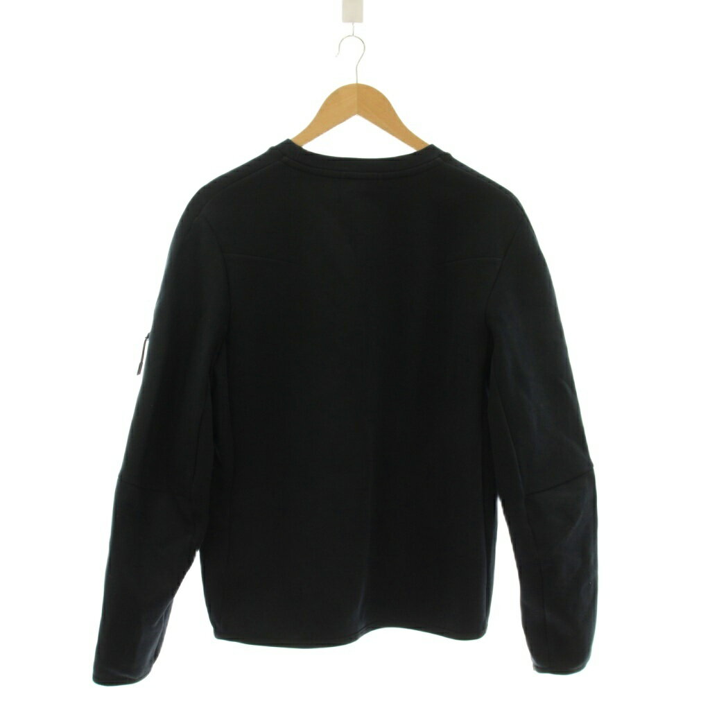 【中古】ナイキ NIKE テックフリース トレーナー S 黒 長袖 クルーネック ジッパーポケット /JP メンズ 【ベクトル 古着】 260310 2