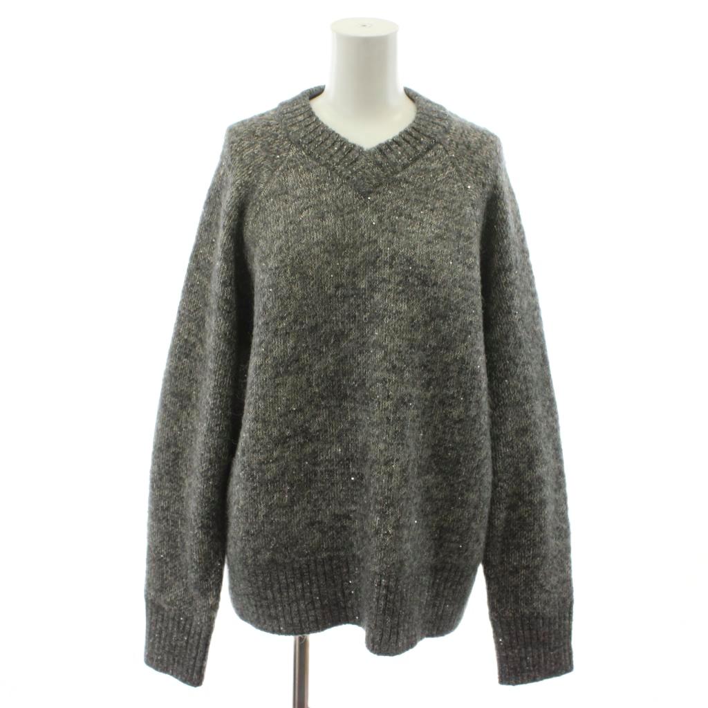 【中古】ミラオーウェン Mila Owen 25AW スパンコールVネックシャギーニット セーター F グレー 長袖 09WNT255103 /RR レディース 【ベクトル 古着】 260309 vectorpremium-18942822 ブランド古着ベクトルプレミアム店 パッケージ画像