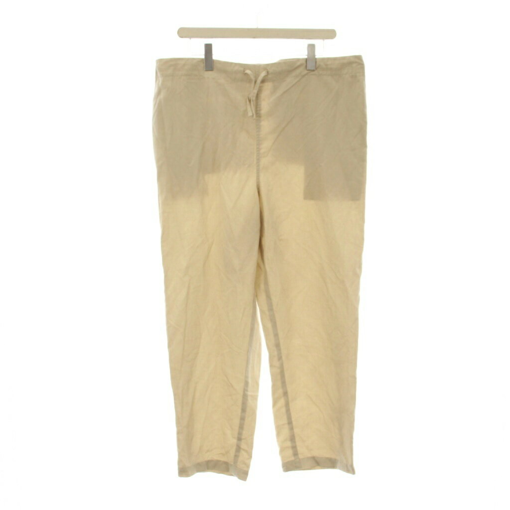 【中古】スティルバイハンド STILL BY HAND パンツ 麻 リネン F ベージュ 無地 ドローストリングウエスト フルレングス /JP レディース..