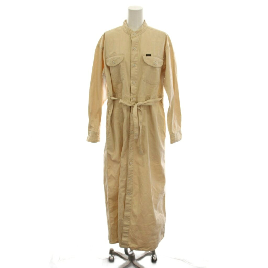 【中古】ロッソ ROSSO アーバンリサーチ Lee リー BELTED DENIM DRESS ワンピース F ロング丈 ベージュ LB9393 /LP レディース 【ベクトル 古着】 260318