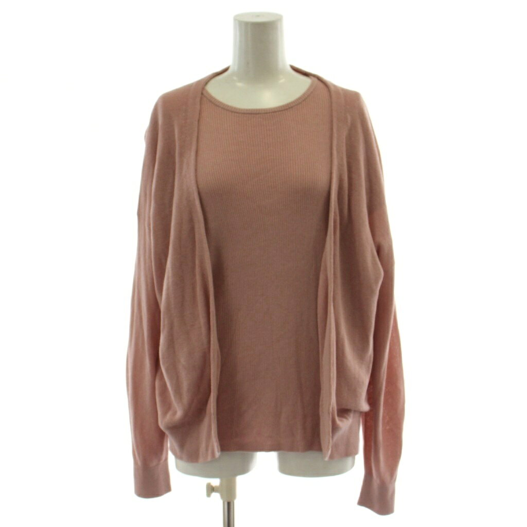 Ensembles - 【中古】セオリーリュクス theory luxe OPUS LOREI アンサンブルニット 38 ピンク 無地 長袖 リブ編み 03-8103788-210-038 /GG レディース 【ベクトル 古着】 260319