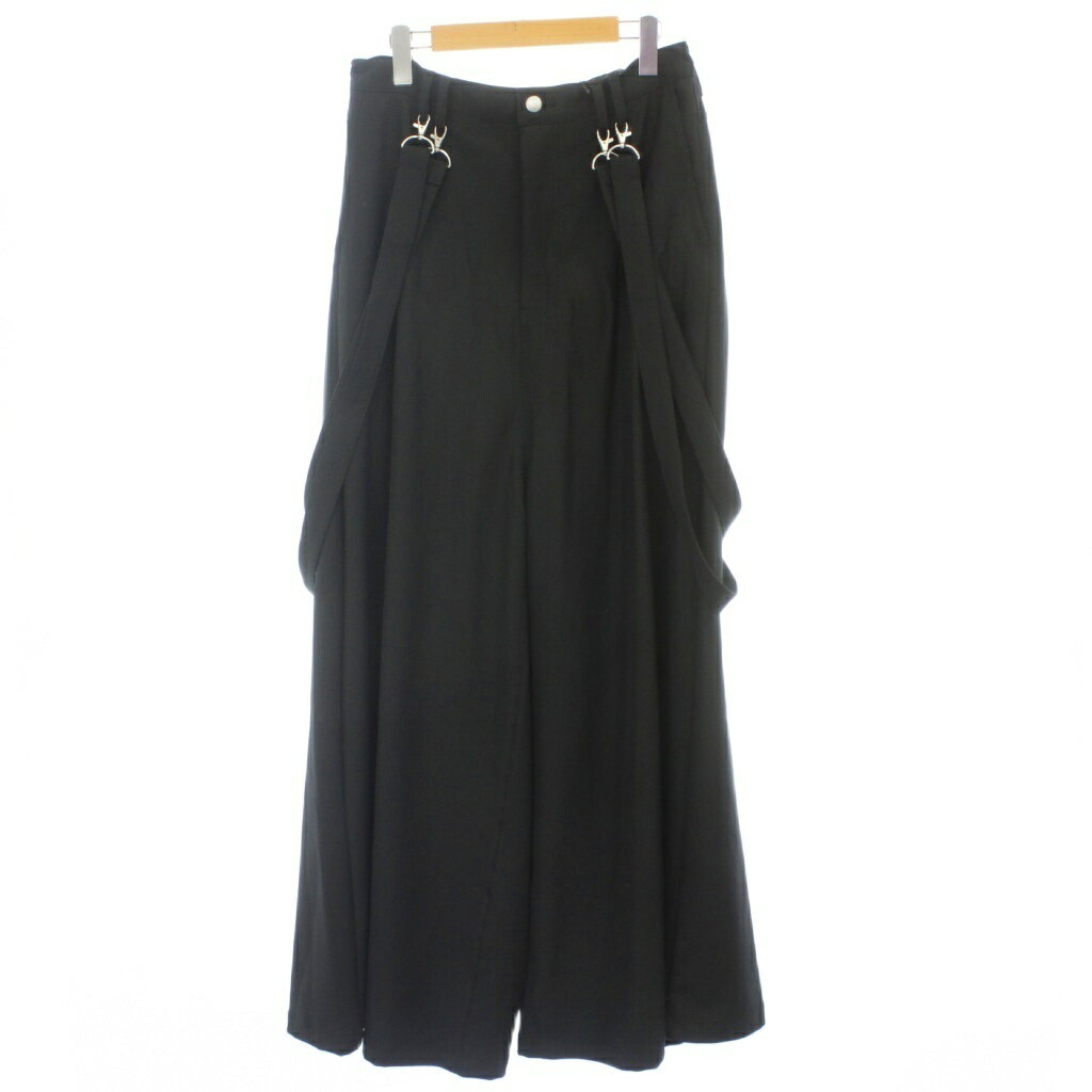 【中古】未使用品 クシル cussil タグ付き ワイドパンツ サスペンダー付き 黒 ブラック/GP メンズ 【ベクトル 古着】 260321