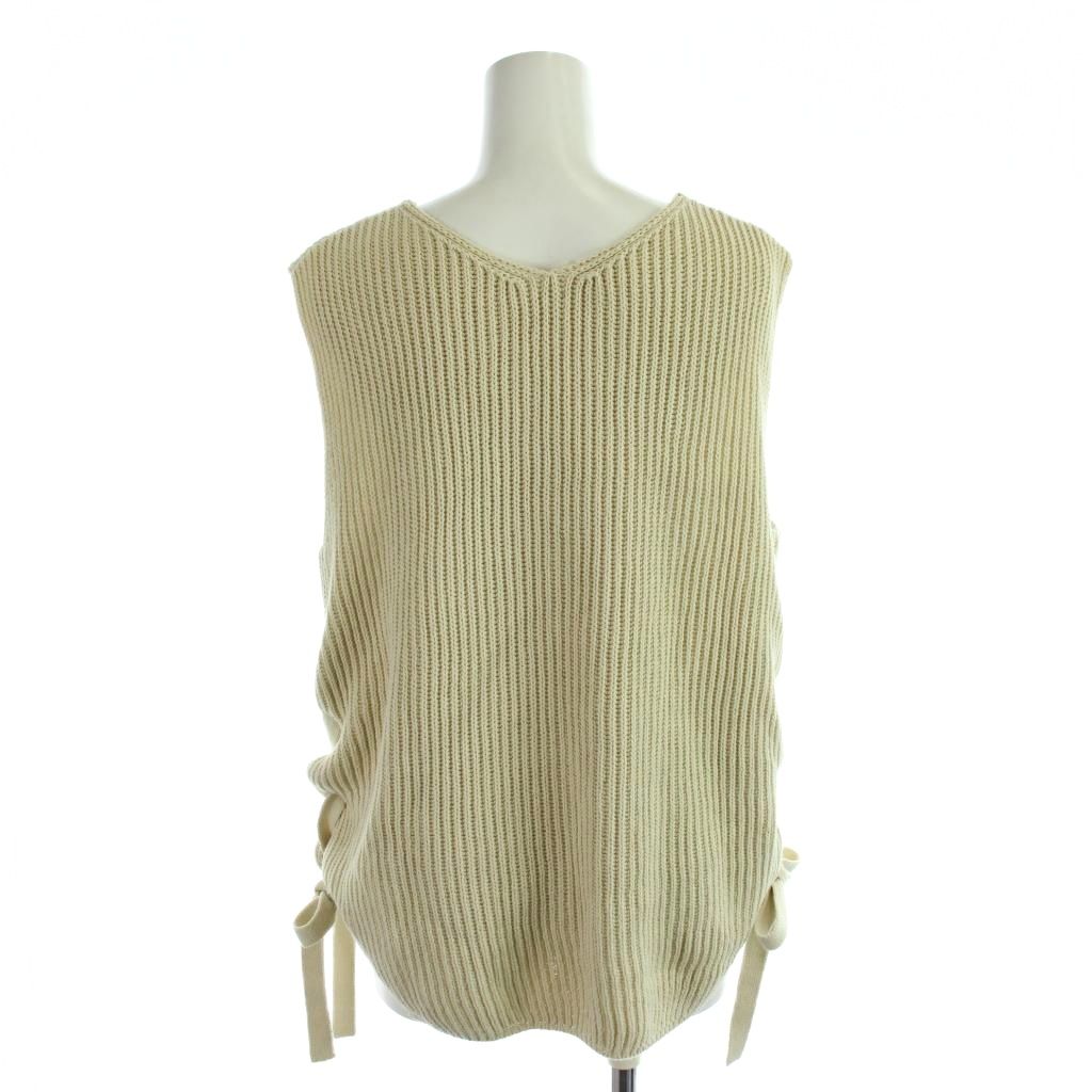 【中古】ミラオーウェン Mila Owen ニットベスト リボン 1 ベージュ Vネック ノースリーブ リブ編み /AP レディース 【ベクトル 古着】 260325 vectorpremium-18984190 ブランド古着ベクトルプレミアム店 サンプル画像2