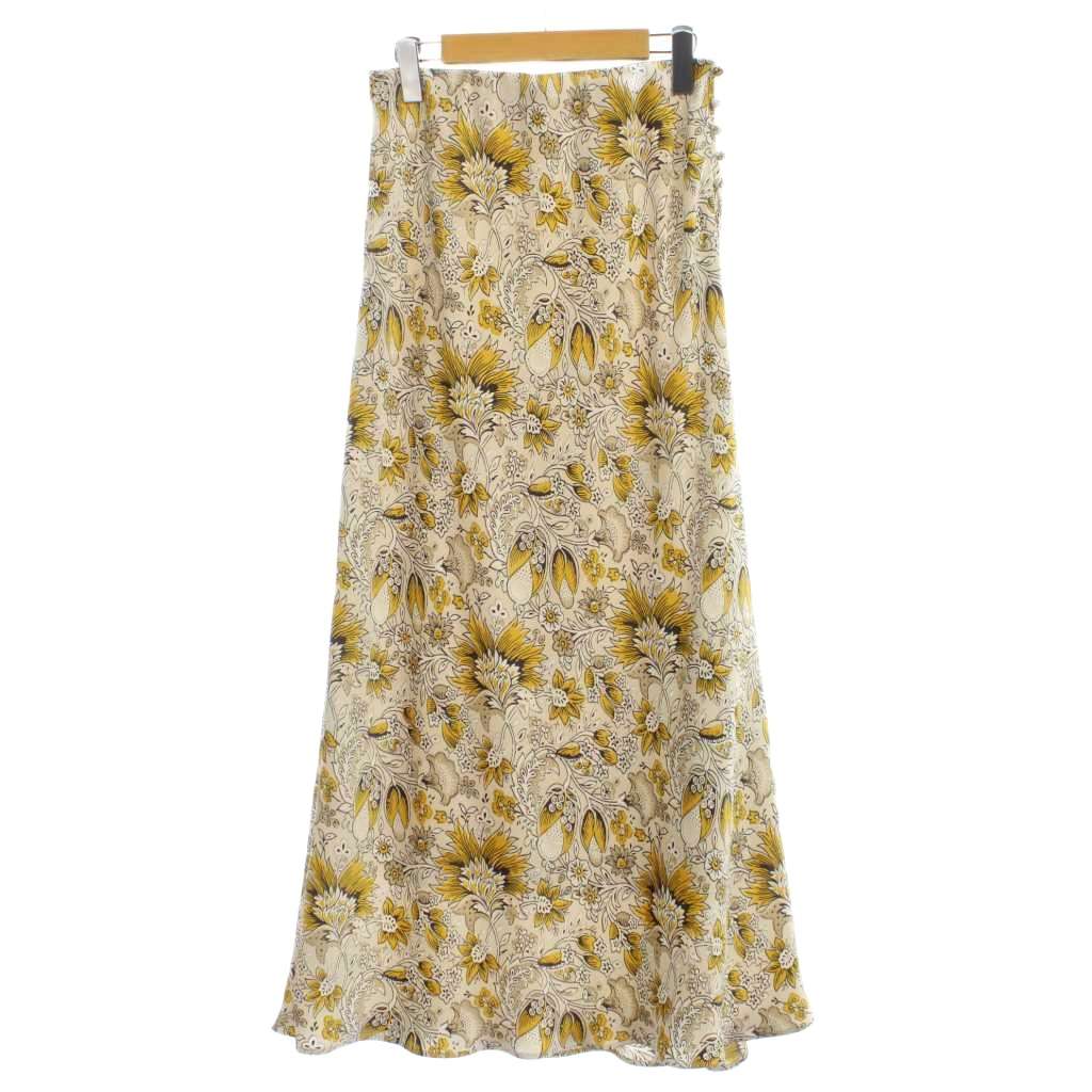 【中古】トゥモローランド TOMORROWLAND 23AW スカート ロング 34 ベージュ 黄色 イエロー 花柄 75-05-34-05001 /GP レディース 【ベクトル 古着】 260324