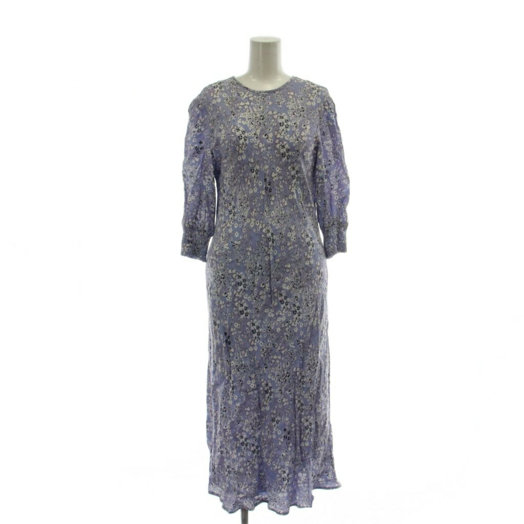 【中古】ミラオーウェン Mila Owen ワンピース 0 青 ブルー 花柄 ロング丈 七分袖 /DU レディース 【ベクトル 古着】 260326 vectorpremium-18987304 ブランド古着ベクトルプレミアム店 パッケージ画像