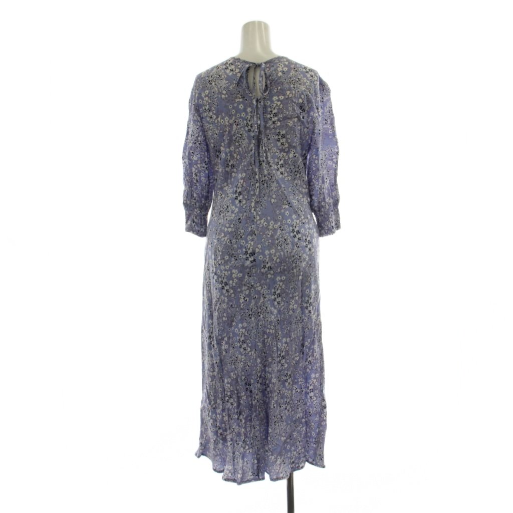 【中古】ミラオーウェン Mila Owen ワンピース 0 青 ブルー 花柄 ロング丈 七分袖 /DU レディース 【ベクトル 古着】 260326 vectorpremium-18987304 ブランド古着ベクトルプレミアム店 サンプル画像3