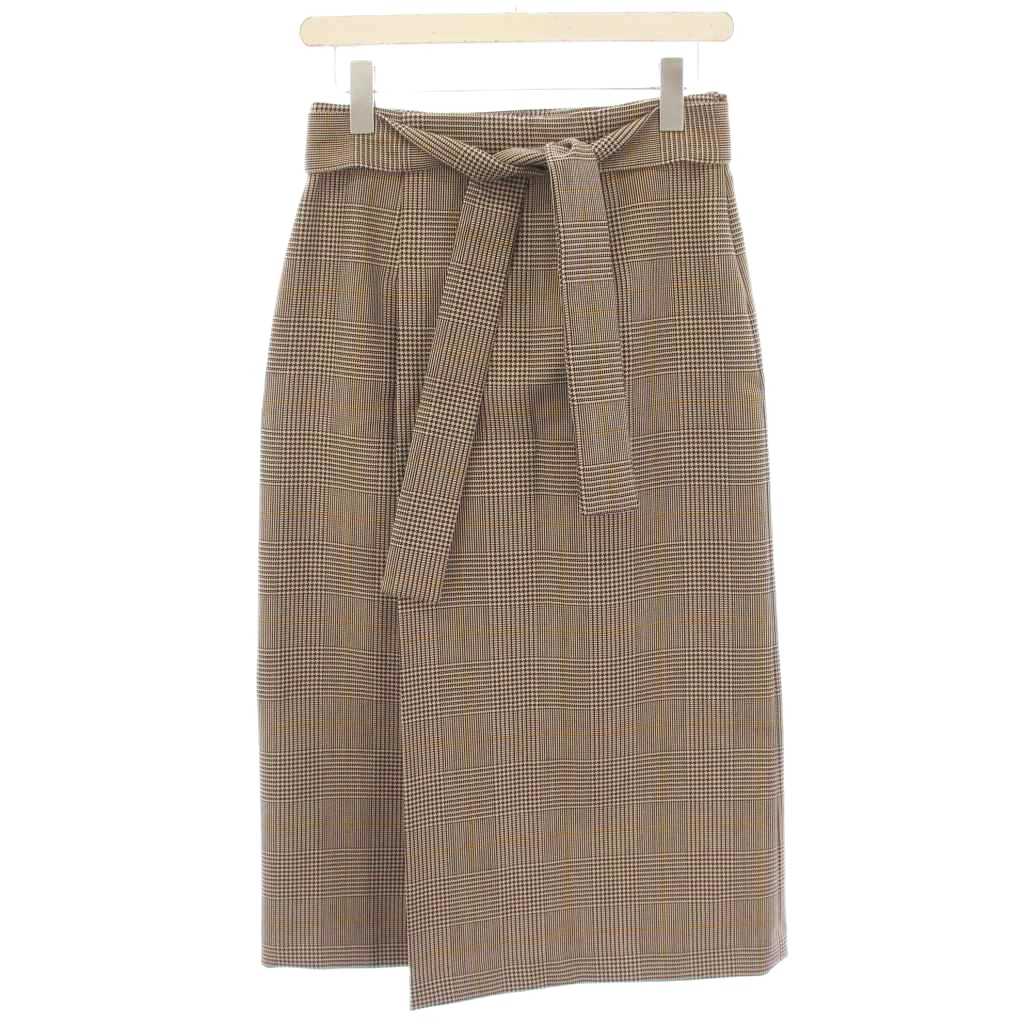 Rakuten - 【中古】ボールジー BALLSEY トゥモローランド タイトスカート チェック ウール混 36 茶 ブラウン /HN レディース 【ベクトル 古着】 260327