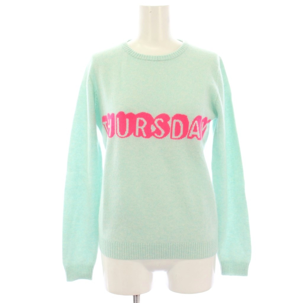 ジャンパーワンツースリーフォー 英国製 切替 カシミヤ ニットカーディガン 2 グリーン Jumper1234 レディース 【中古】  【230920】 ジャンパーワンツースリーフォー 英国製 切替 カシミヤ ニット
