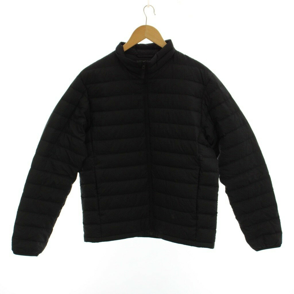 【中古】ユニクロ UNIQLO ダウンジャケット 上着 M 黒 ブラック 無地 スタンドカラー 長袖 /LP ■MA メンズ 【ベクトル 古着】 260327