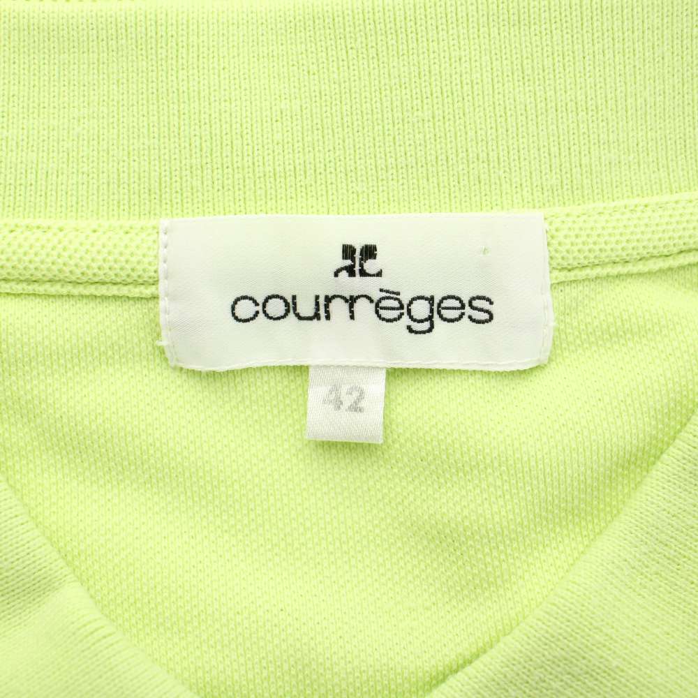 ブランド古着ベクトルプレミアム店の【中古】クレージュ courreges ポロシャツ 42 黄緑 グリーン 半袖 ポロカラー 無地 /DU レディース 【ベクトル 古着】 260402｜アングル3
