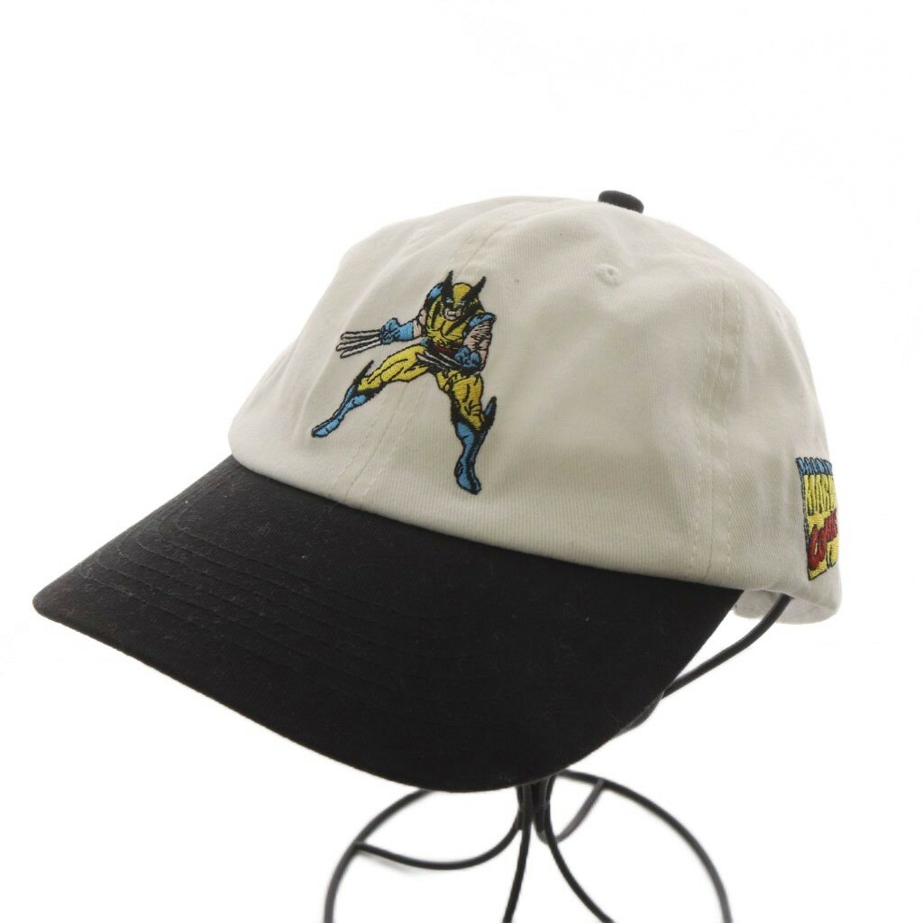 樂天商城 - 【中古】ハフ HUF × マーベル MARVEL キャップ 帽子 ロゴ 刺繍 白 ホワイト 黒 ブラック /AN85 メンズ 【ベクトル 古着】 260403