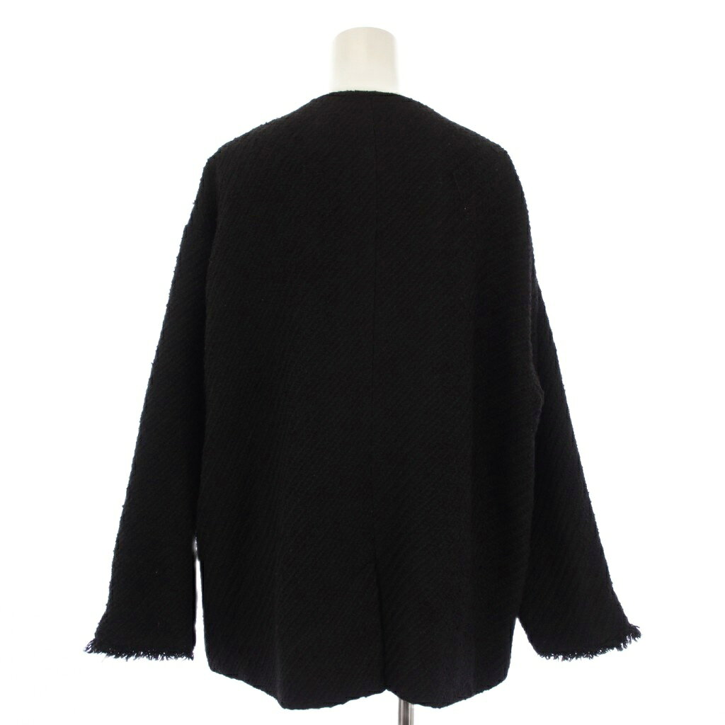 【中古】リエディット Re:EDIT ジャケット 上着 L 黒 ブラック 長袖 ノーカラー フリンジ /LP レディース 【ベクトル 古着】 260406 vectorpremium-19007923 ブランド古着ベクトルプレミアム店 サンプル画像3