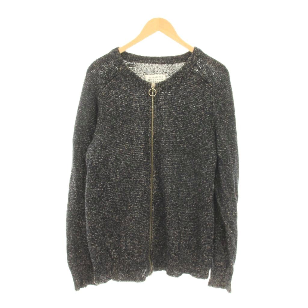 【中古】メゾンマルジェラ 10 Maison Margiela 10 ここのえ期 ジップアップ カーディガン ニット 長袖 黒 ブラック 紺 ネイビー /YM メンズ 【ベクトル 古着】 260418（楽天・ブランド古着ベクトルプレミアム店）