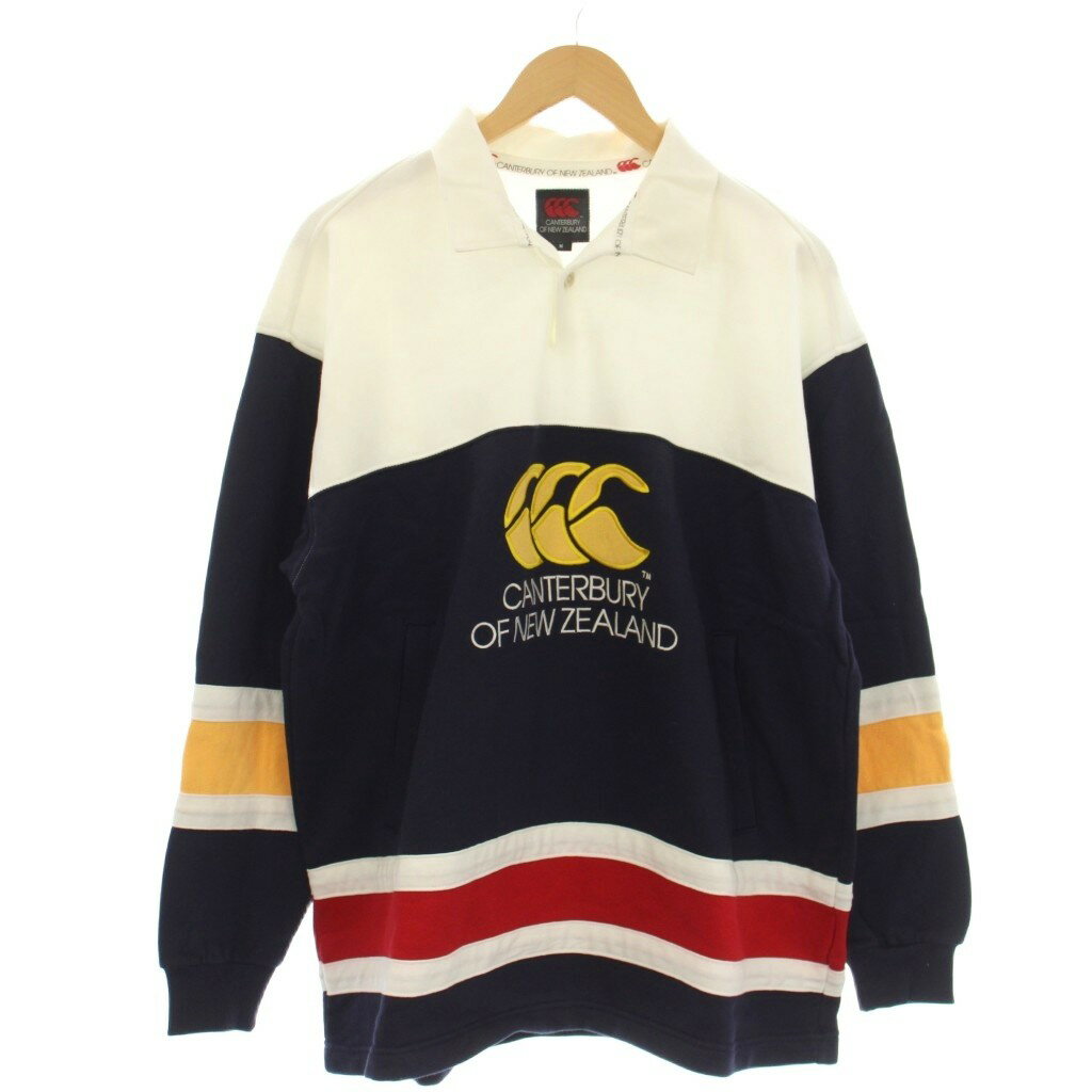 樂天商城 - 【中古】カンタベリー CANTERBURY トレーナー M マルチカラー 長袖 切り替えデザイン 襟付き ハーフジップ /KG メンズ 【ベクトル 古着】 260407