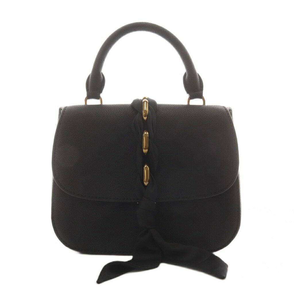 【中古】チャールズ&キース CHARLES&KEITH ハンドバッグ リボン 黒 ブラック /AN9 レディース 【ベクトル 古着】 260409