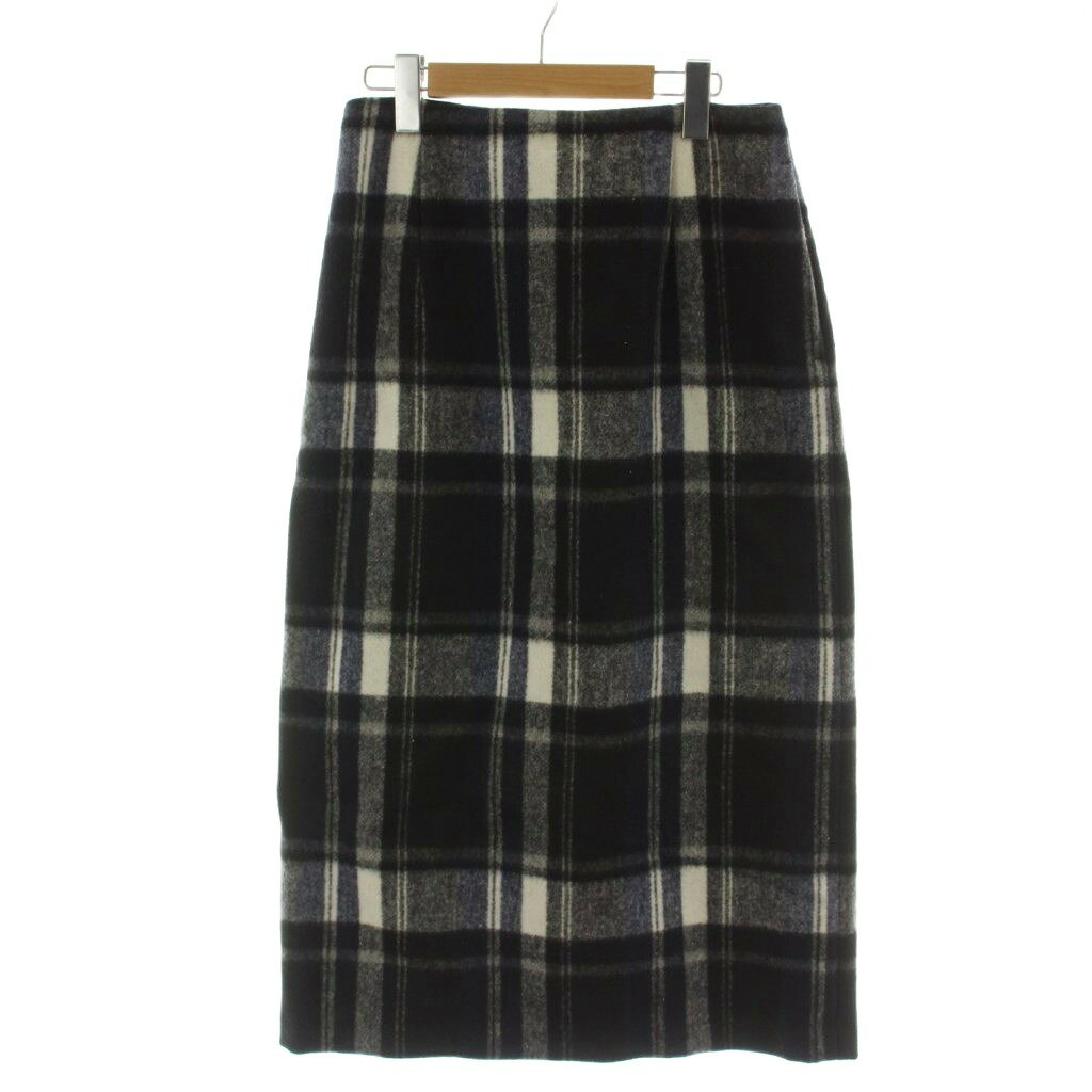 【中古】未使用品 ロペピクニック ROPE Picnic スカート 40 黒 ブラック 紺 ネイビー チェック柄 タイト ロング丈 /KG レディース 【ベクトル 古着】 260408 vectorpremium-19004264 ブランド古着ベクトルプレミアム店 パッケージ画像