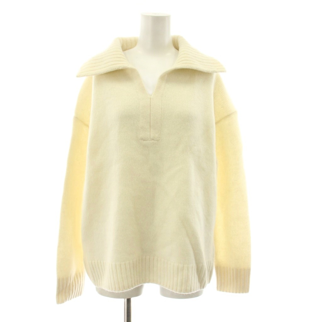 No Sleeve Knit - 【中古】イエナ IENA vento 襟付きプルオーバーニット セーター 長袖 ウール カシミヤ混 白 ホワイト 21080900701030 /KU レディース 【ベクトル 古着】 260409