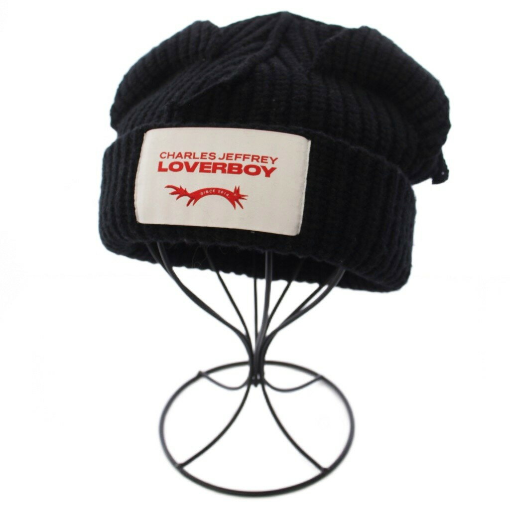 Knit Hat - 【中古】チャールズ ジェフリー ラバーボーイ CHARLES JEFFREY LOVERBOY ニット帽 帽子 ラムウール 黒 /BM レディース 【ベクトル 古着】 260408