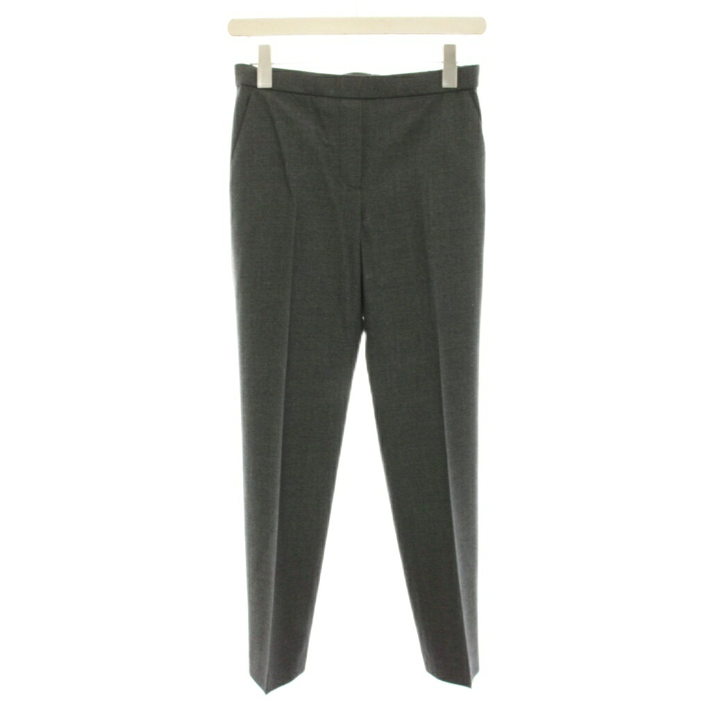 セオリー Theory 20AW LIGHT SAXONY2 TREECA PULL ON L テーパードパンツ イージー スラックス ウール スリム 2 グレー 01-0306421-040-702 /HN レディース  260413