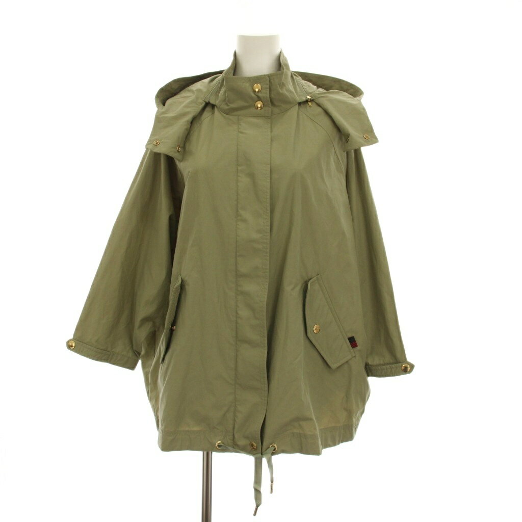 乐天商城 - 【中古】ウールリッチ WOOLRICH トゥモローランド TOMORROWLAND オーバーサイズジャケット ジップアップ アウター XS カーキ 長袖 フード付き 無地 WWOU0338 /YM レディース 【ベクトル 古着】 260414