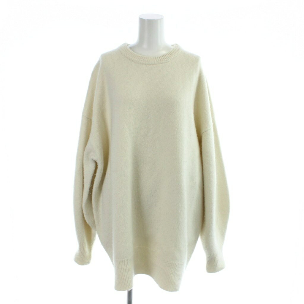 Three-Quarter Knit - 【中古】カオス CHAOS 22AW コンプレウールニットプルオーバー セーター F 白 ホワイト 無地 ラウンドネック 長袖 /AP レディース 【ベクトル 古着】 260415
