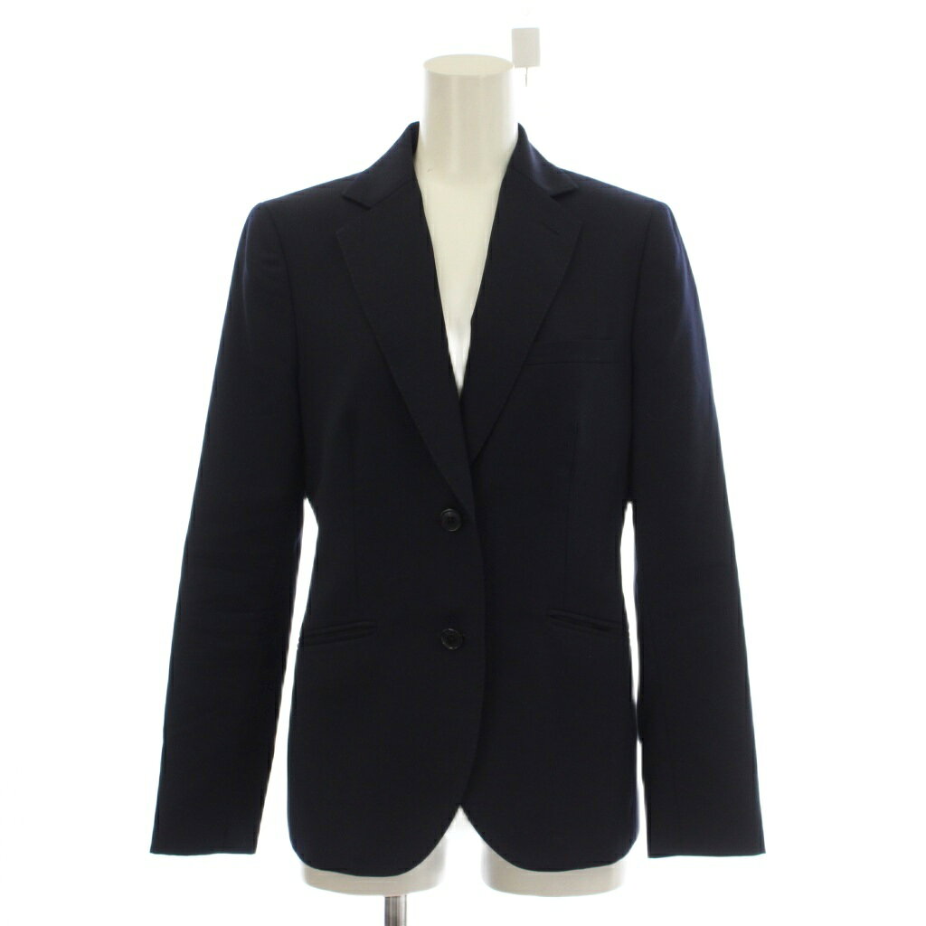 乐天商城 - 【中古】ブルックスブラザーズ BROOKS BROTHERS ジャケット 上着 0 紺 ネイビー テーラード ウール100％ 長袖 無地 /LP レディース 【ベクトル 古着】 260413