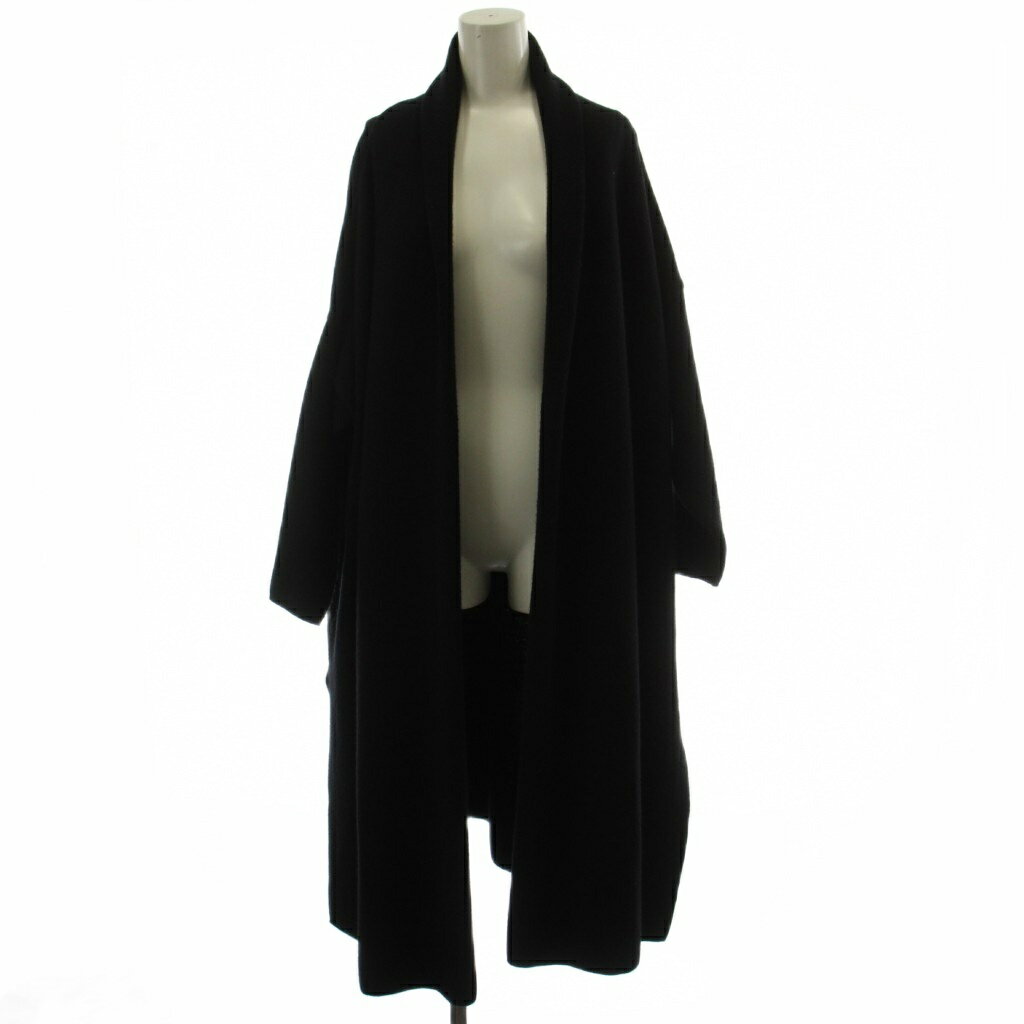 樂天商城 - 【中古】ミューズ ドゥーズィエム クラス MUSE de Deuxieme Classe 18AW スムースニットガウンコート 黒 長袖 ロング丈 18020500406030 /GG レディース 【ベクトル 古着】 260413