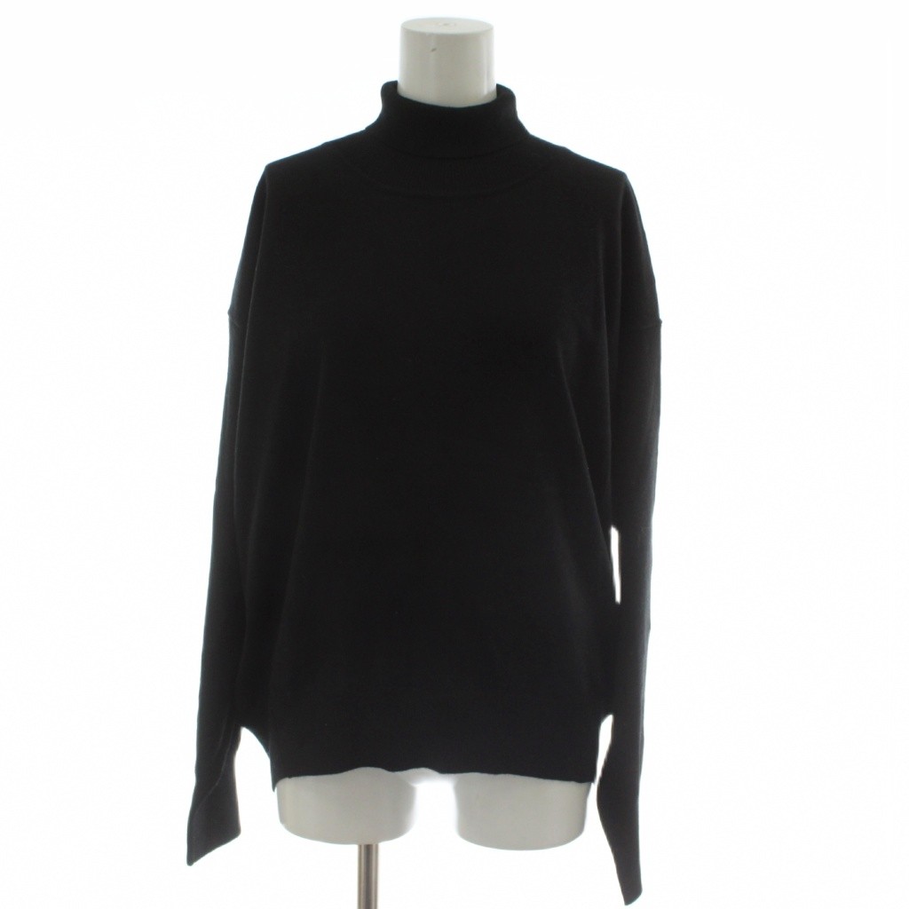 Three-Quarter Knit - 【中古】クラシ&トリップスパブリッシング KURASHI&Trips PUBLISHING ニット カットソー 黒 長袖 無地 /GG レディース 【ベクトル 古着】 260416