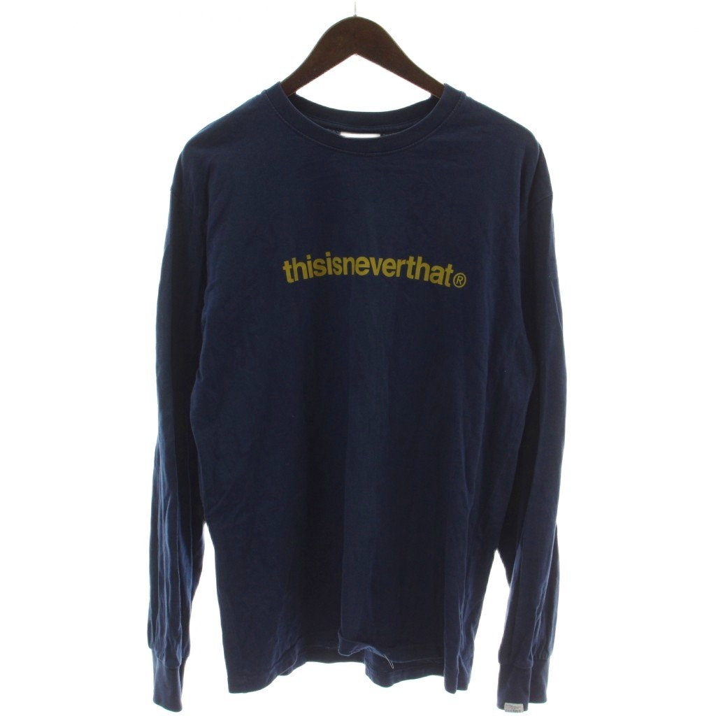 【中古】ディスイズネバーザット thisisneverthat Tシャツ カットソー S 紺 長袖 プリント TN220TTSLT01 /GG メンズ 【ベクトル 古着】 260417
