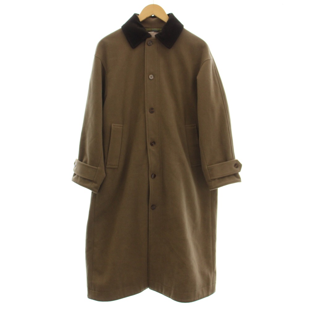 【 新品未使用 】BEAMS LIGHTS / リバー ケープコート ADORE（アドーア） ステンカラーコート コート Ca混2TONEリバー