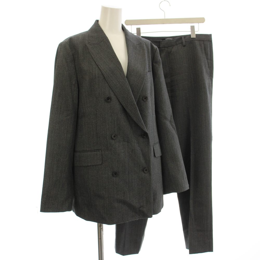 【中古】KASHIYAMA カシヤマ チャールズバレンタイン Charles Valentine オーダーメイド スーツ セットアップ ダブル ジャケット パン..