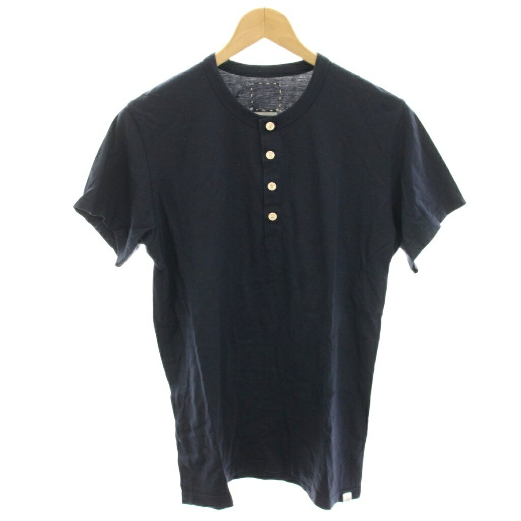ビズビム VISVIM D.SCOOP HENLEY S/S ヘンリーネックシャツ Tシャツ カットソー 半袖 2 紺 ネイビー 0116105010005 /HN メンズ  260508