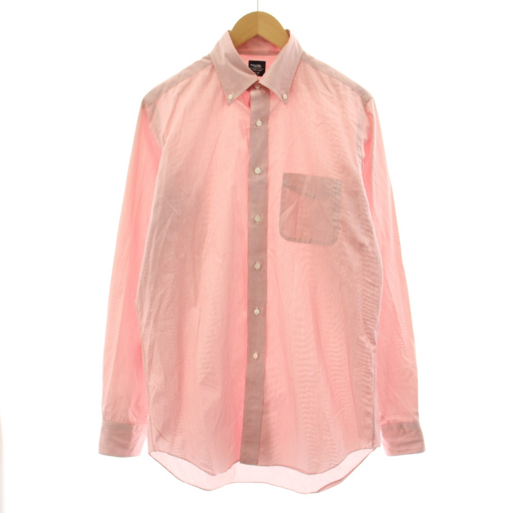 乐天商城 - 【中古】メーカーズシャツ カマクラ MAKER'S SHIRT 鎌倉 ボタンダウンシャツ カジュアルシャツ 長袖 ストライプ柄 16-36.5 41-92 赤 レッド /KU ■MA メンズ 【ベクトル 古着】 260423