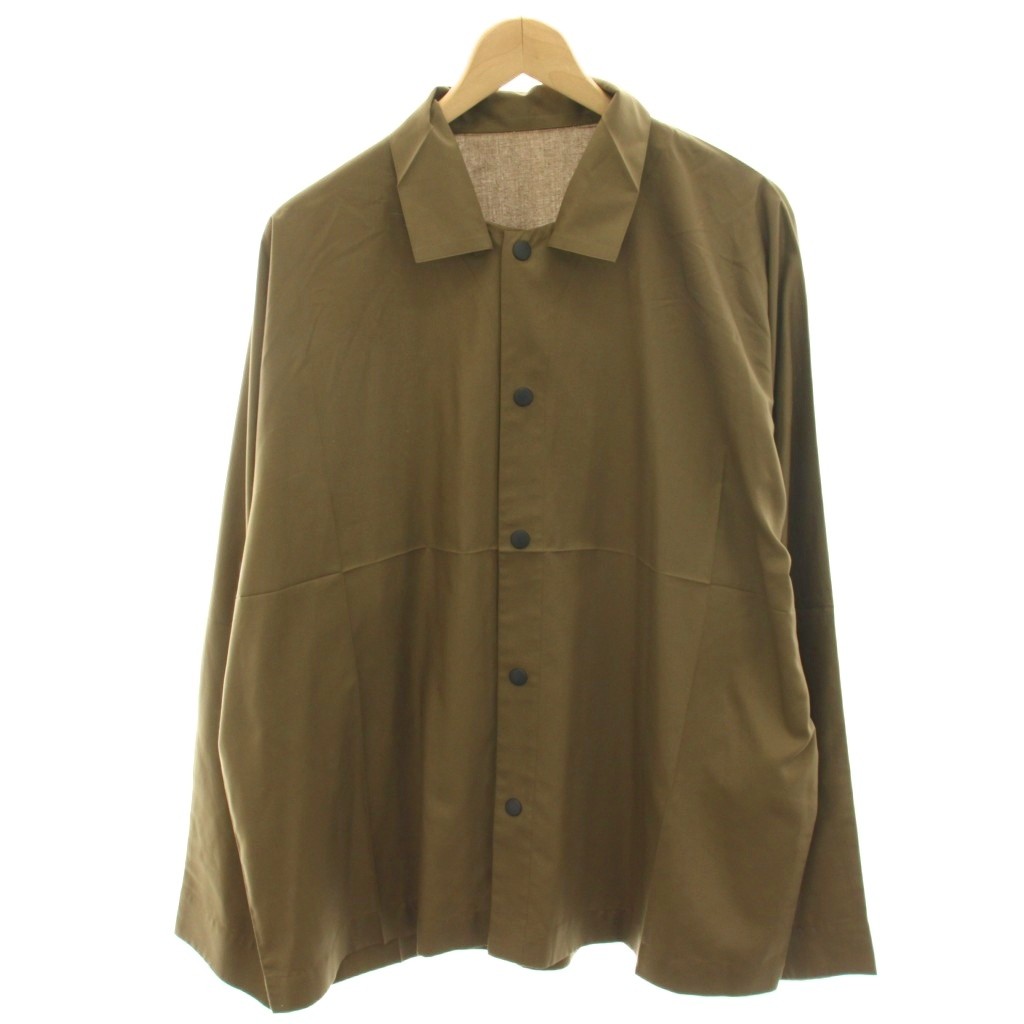 【中古】イッセイミヤケメン ISSEY MIYAKE MEN カジュアルシャツ ドルマンスリーブ 長袖 カーキ LA31FJ095 /HN メンズ 【ベクトル 古着】 260423（楽天・ブランド古着ベクトルプレミアム店）