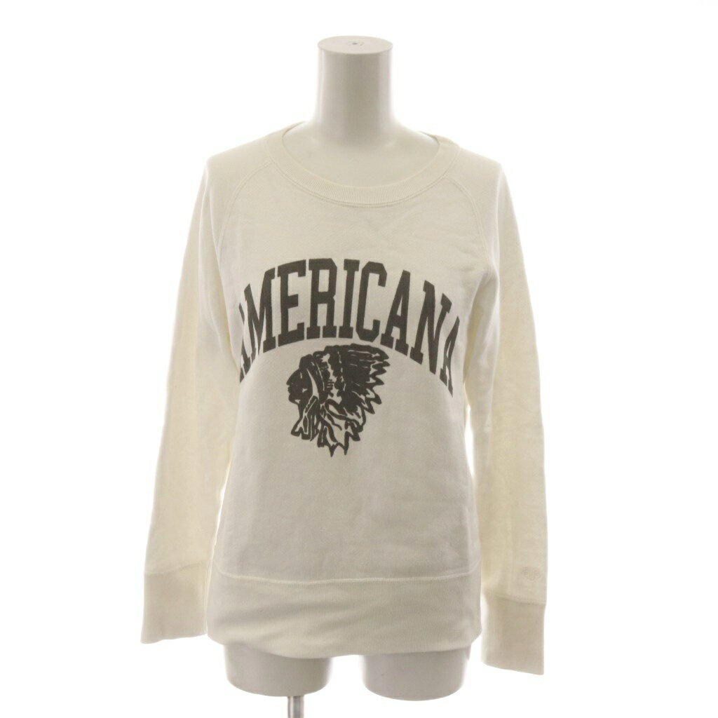 Other - 【中古】アメリカーナ AMERICANA トレーナー スウェット XS 白 ホワイト プリント 長袖 /RR レディース 【ベクトル 古着】 260422