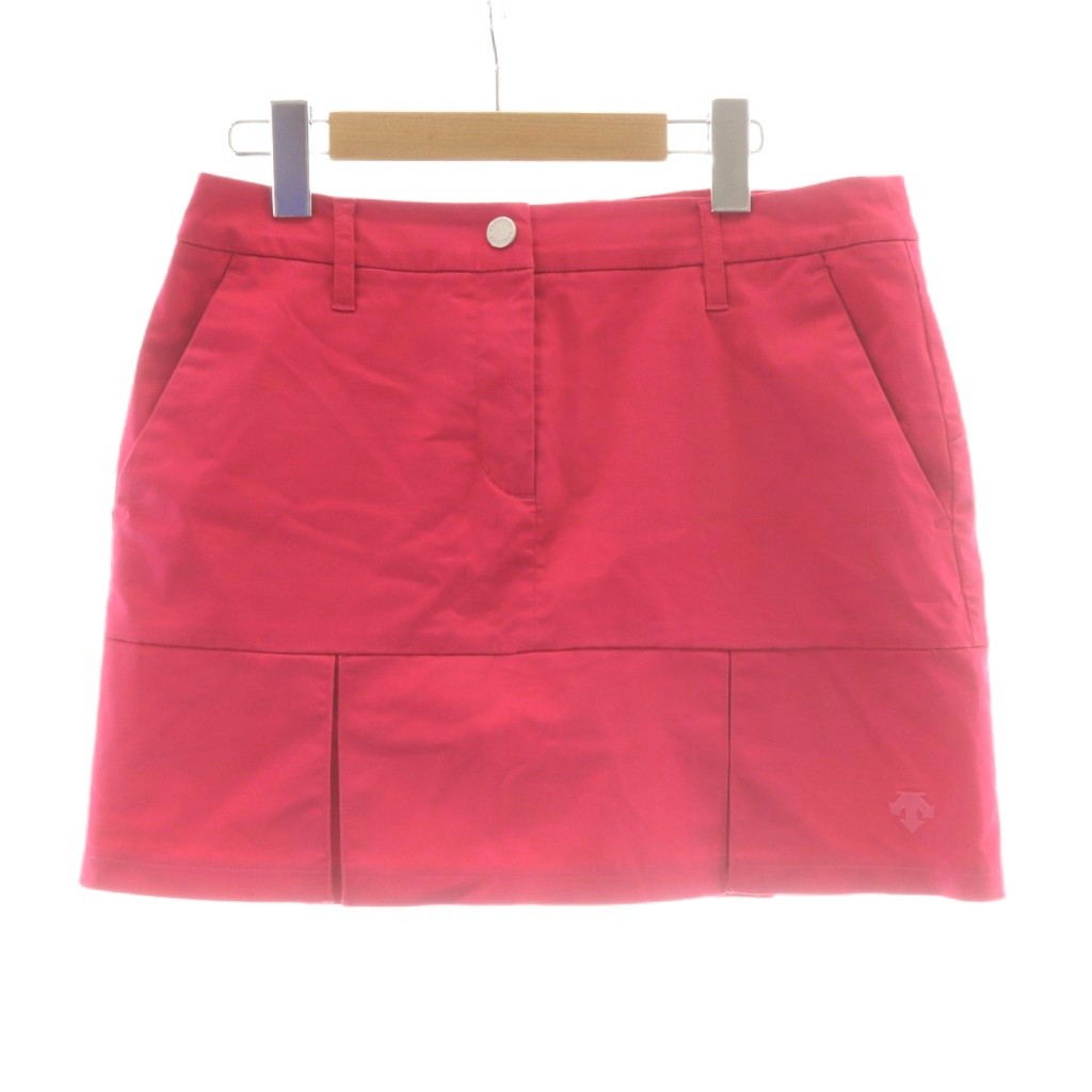 Ferre - 【中古】デサント DESCENTE GOLF ゴルフ キュロット スカート L ピンク 無地 ミニ プリーツデザイン /AU レディース 【ベクトル 古着】 260427